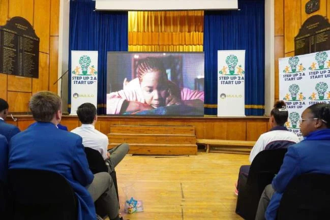 Audience watching a Step Up 2 A Start Up screening in Prieska.